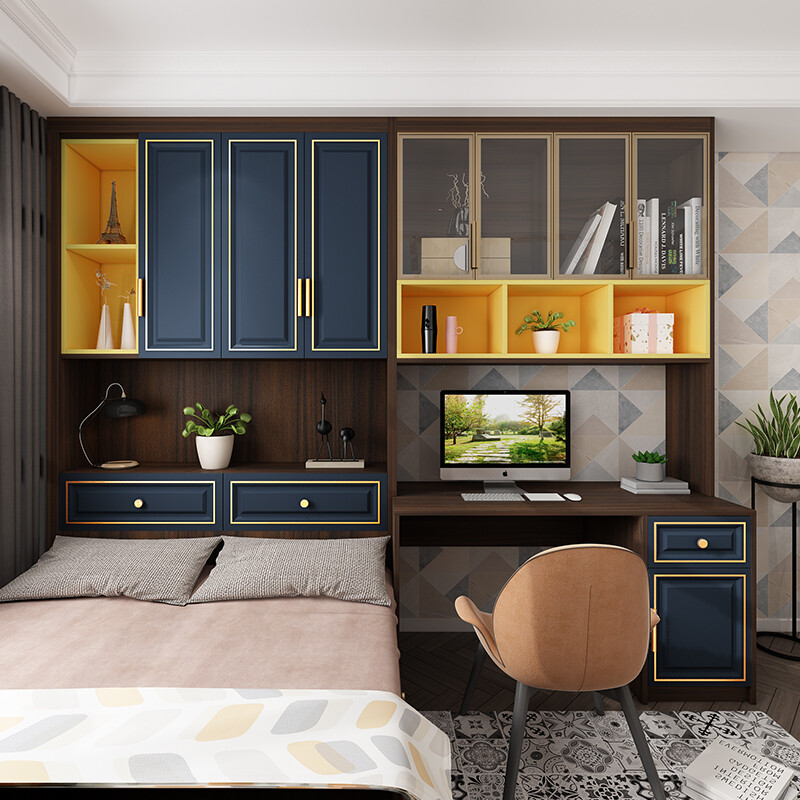 品尚居然 榻榻米定制衣柜书桌床一体卧室榻榻米飘窗轻奢书房全屋家具定制 单独梳妆台 宽1.2m高2.4m深0.6m 支持定制+全国送装服务